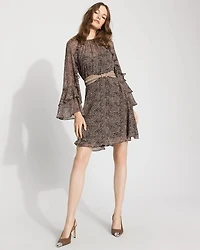 Leopard Ruffle Mini Dress