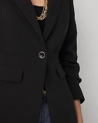 Ruched Sleeve Blazer