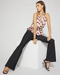 Satin Surplice Halter Top