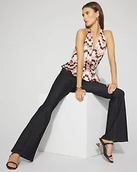 Satin Surplice Halter Top