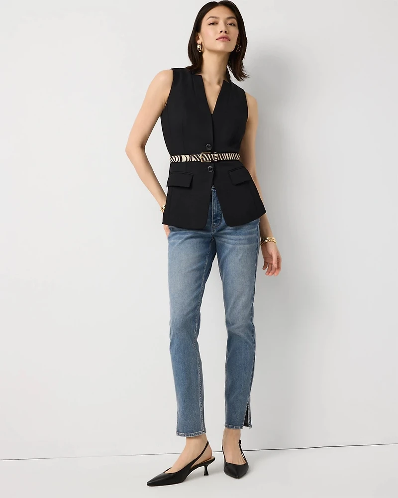 Drawcord Waist Tailored Vest