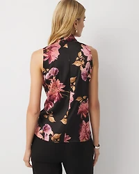 Removable Scarf Tie-Neck Blouse