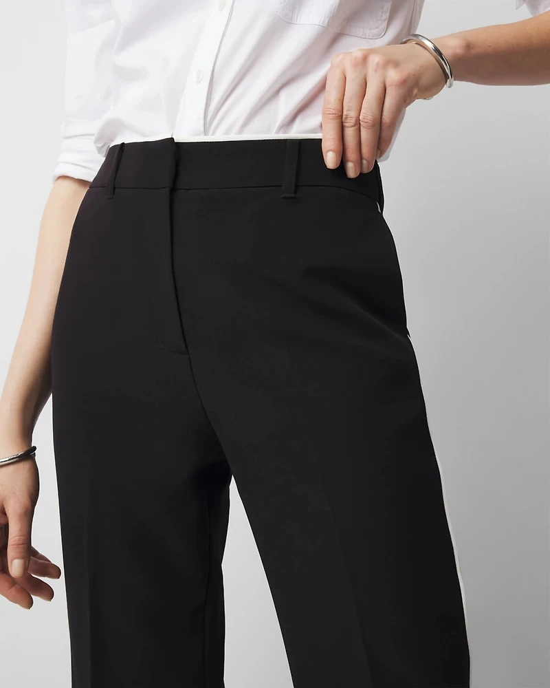 High-Rise Relaxed Trouser with Piping