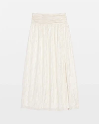 Petite Shirred Waist Maxi Skirt