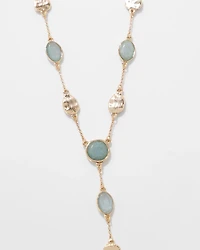 Blue Stone Y Necklace