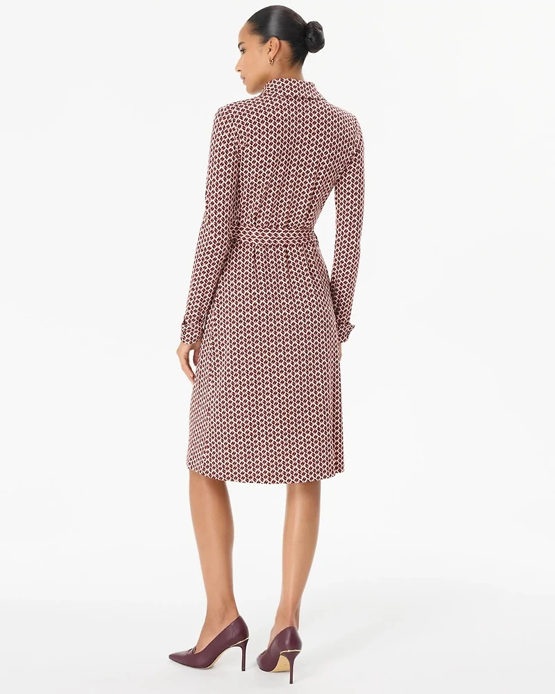 Collared Wrap Dress