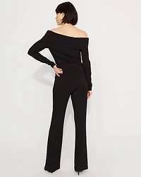 Off-The-Shoulder Fold-Over Jumpsuit