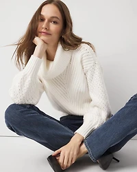 Dolman Sleeve Turtleneck Sweater