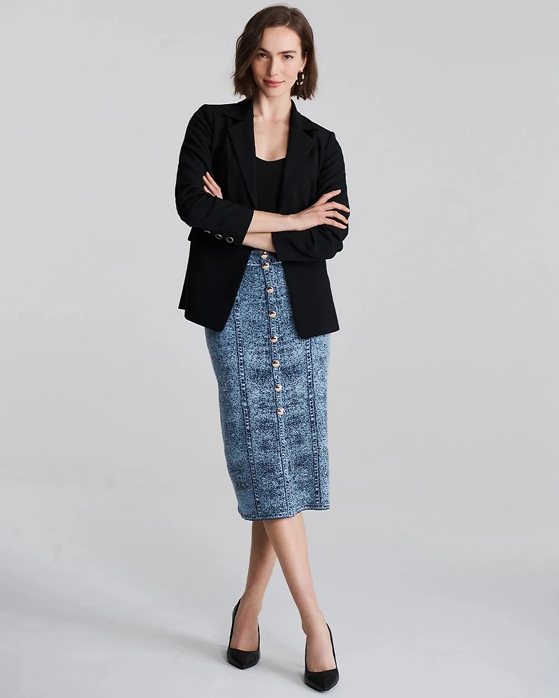 Ruched Sleeve Blazer