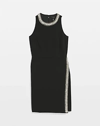 Crystal Embellished Mini Dress