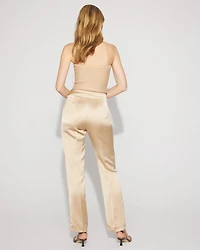 Petite Zoey Satin Straight Leg Pant