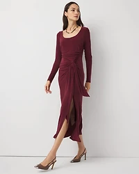Petite Tie-Waist Midi Dress