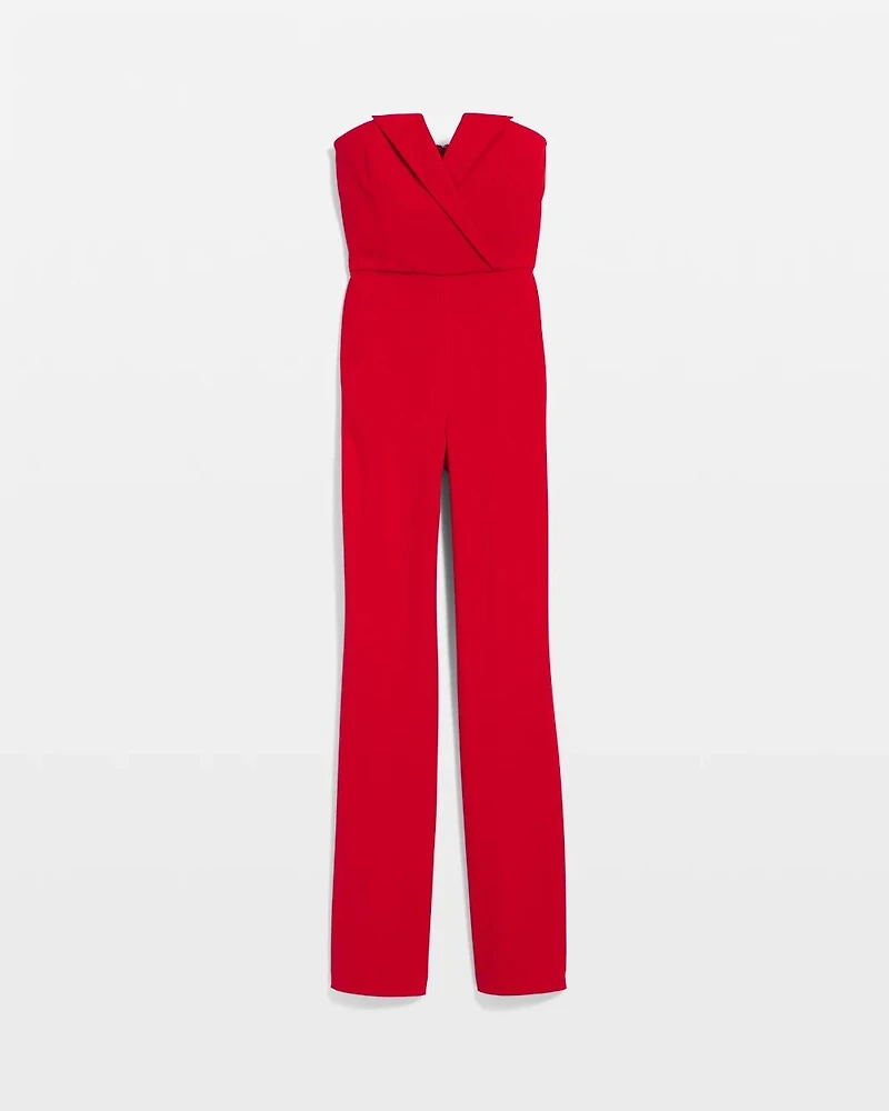 Strapless Tuxedo Jumpsuit