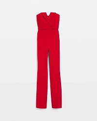 Strapless Tuxedo Jumpsuit