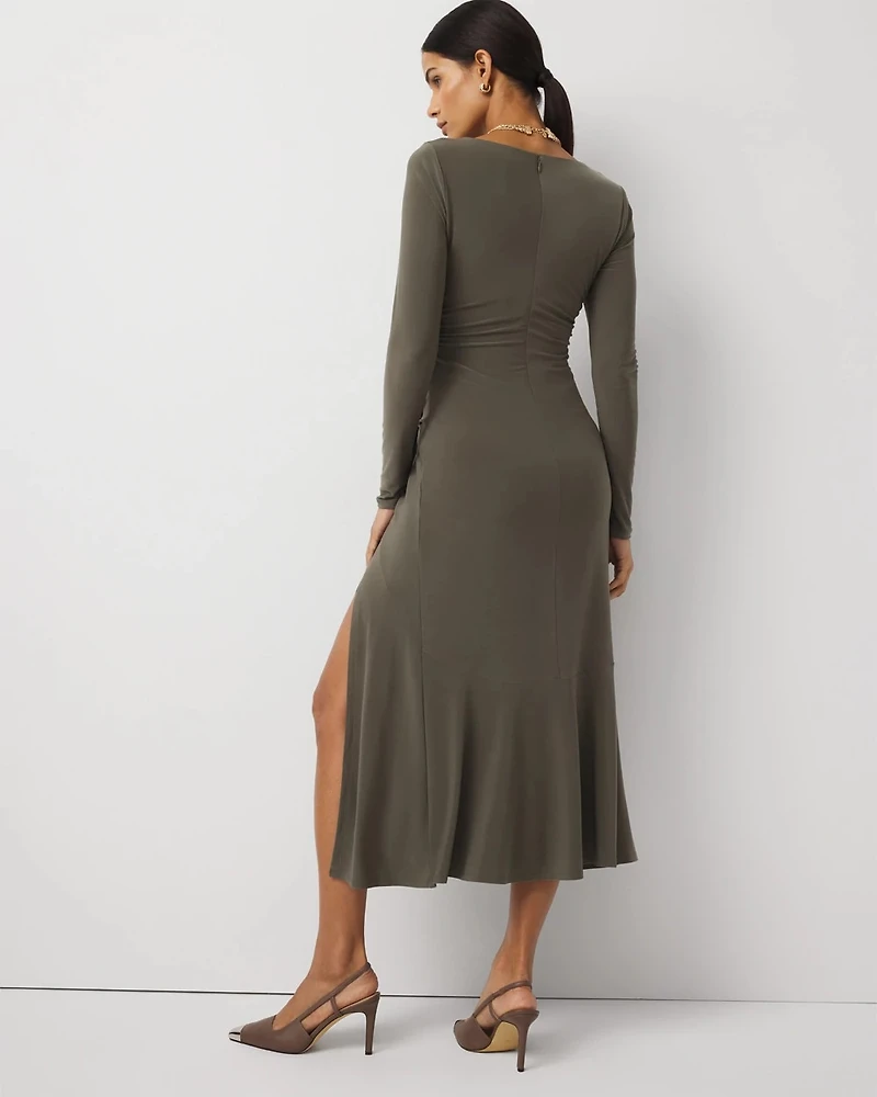 Tie-Waist Midi Dress