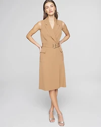 Sleeveless Belted Blazer Dress