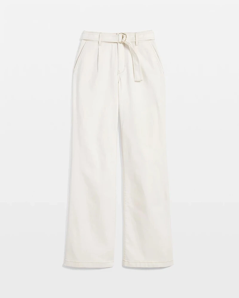 Pret High-Rise Belted Wide Leg Trouser