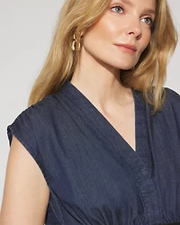 Tencel Belted Denim Midi Dress