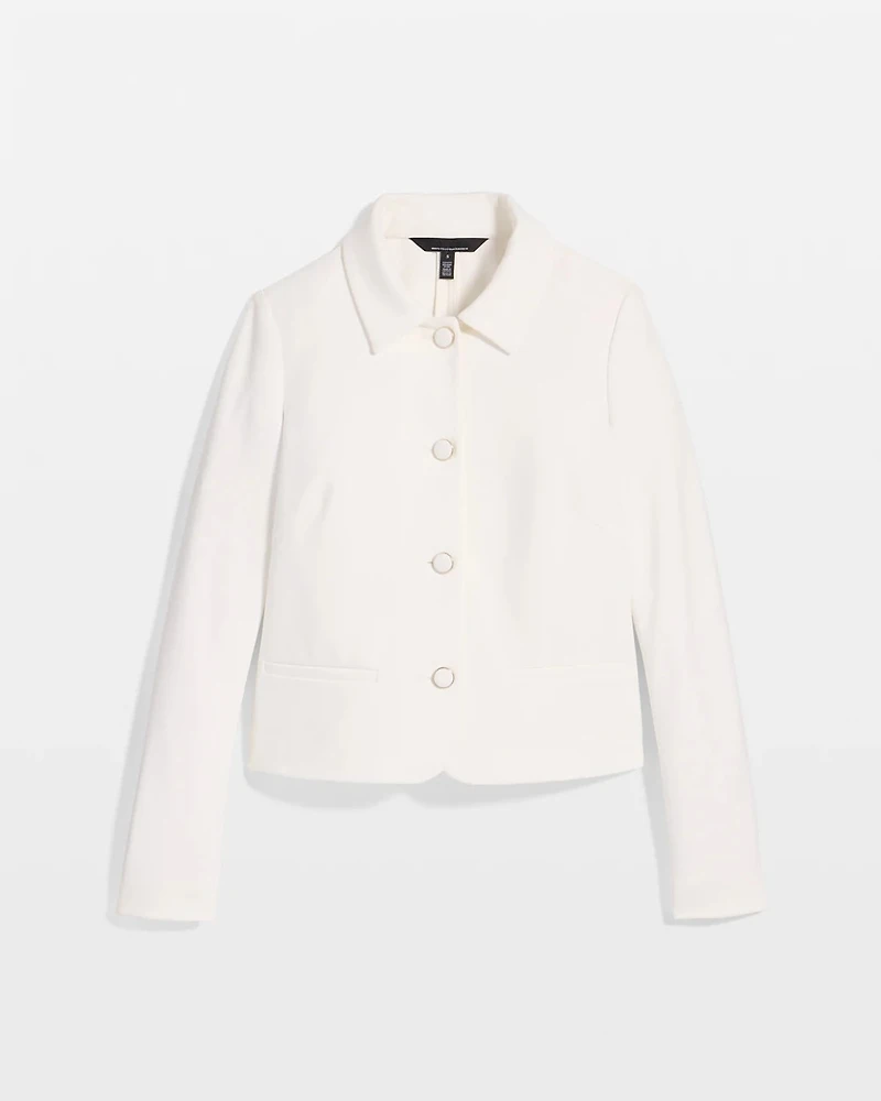 Knit Crepe Cropped Jacket