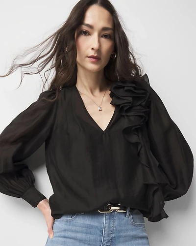 Ruffle Statement Blouse