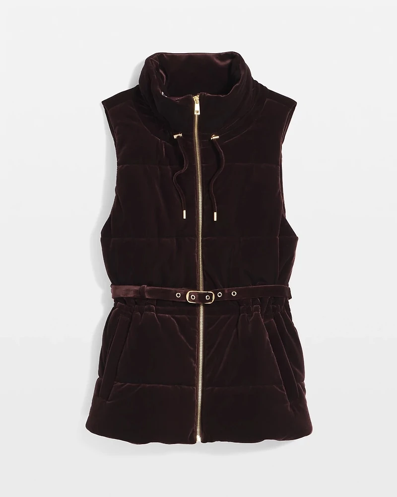 Velvet Puffer Vest