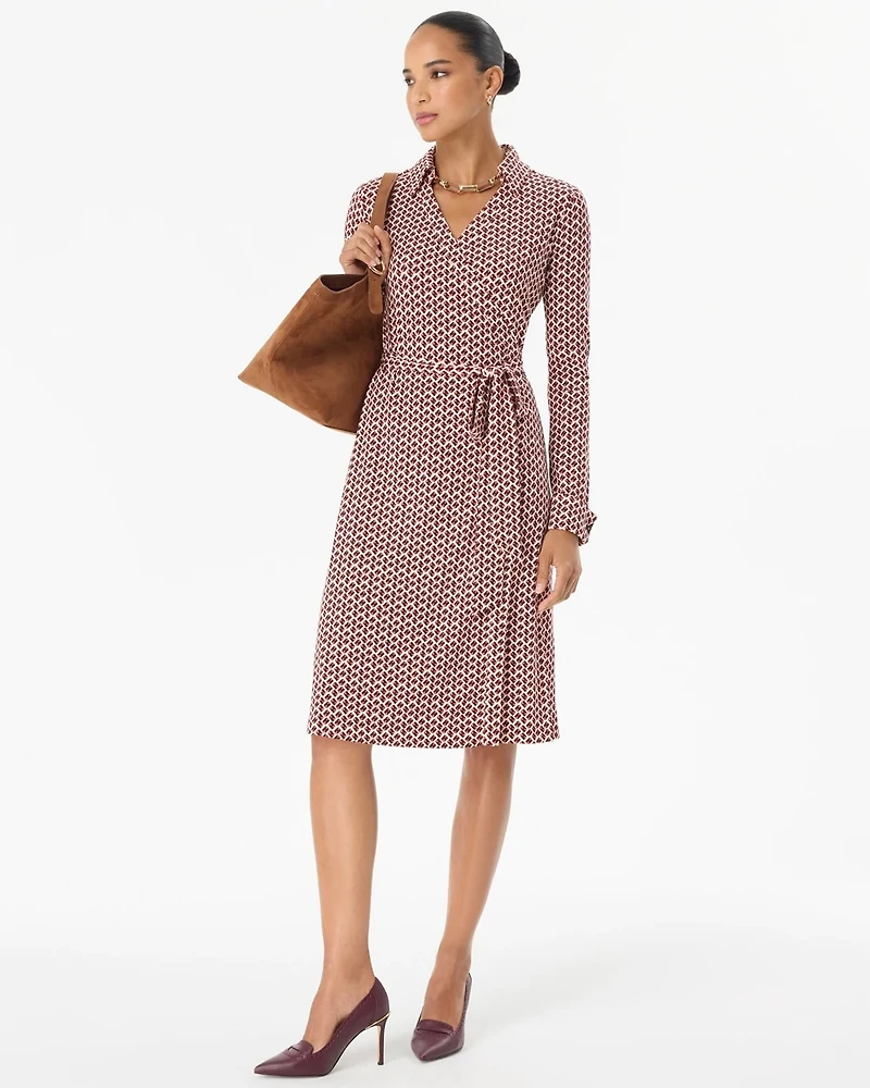 Collared Wrap Dress