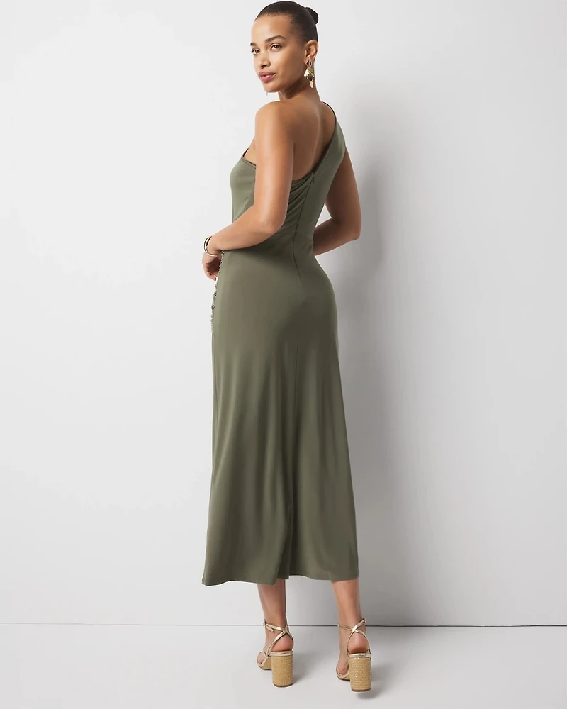 One-Shoulder Matte Jersey Dress