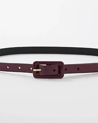 Faux Leather Skinny Belt