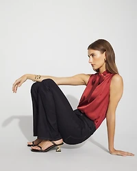 High-Rise Tab-Waist Bootcut Jean