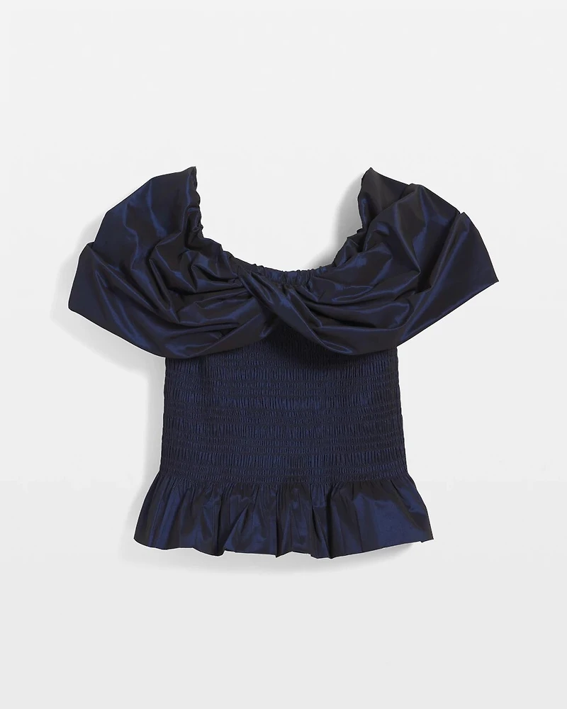 Off-the-Shoulder Taffeta Bustier