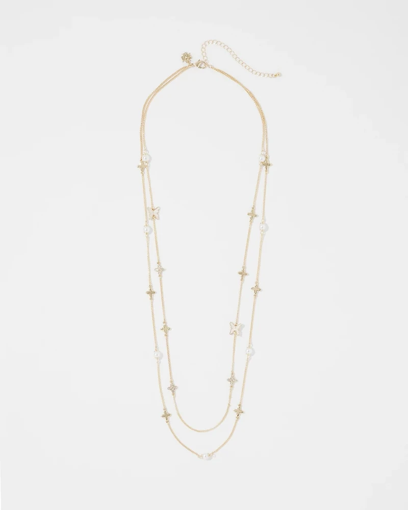 Long Multistrand Necklace