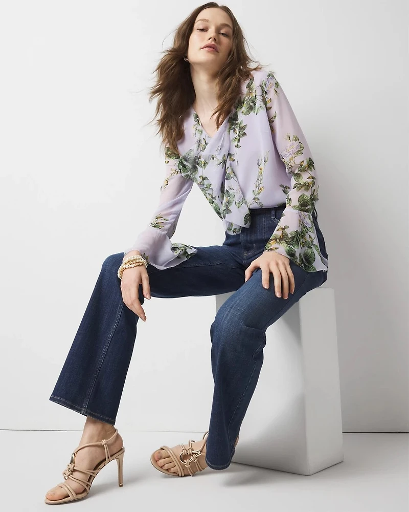 Floral Ruffle Blouse