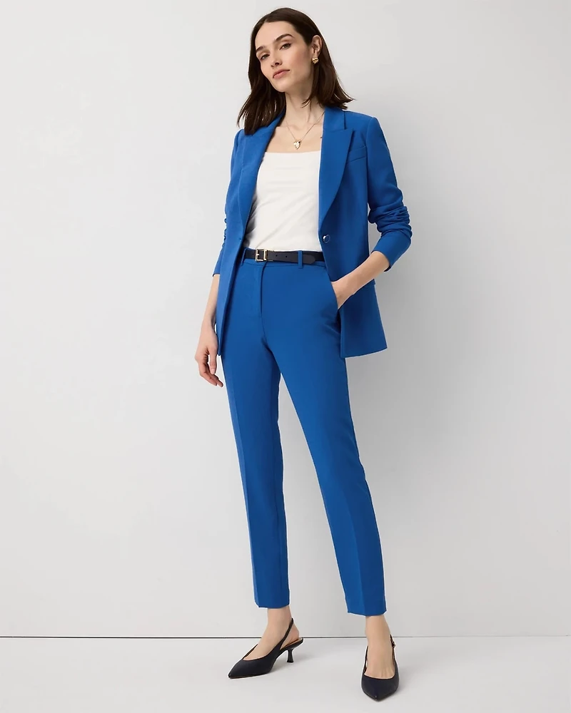 Crepe High Rise Elle Slim Ankle Pant