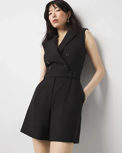 Double-Breasted Blazer Romper