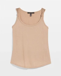Metallic Knotted Shoulder Tank