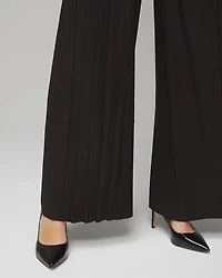 Matte Jersey Pleated Wide Leg Pant