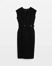 Petite Knit Crepe Sheath Dress