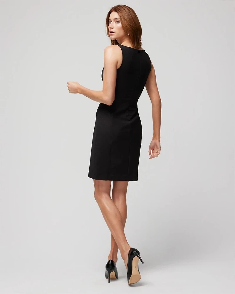 Sleeveless Bateau-Neck Sheath Dress