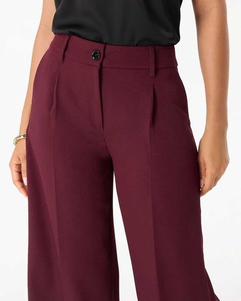 High Rise Wide Leg Crop Pant