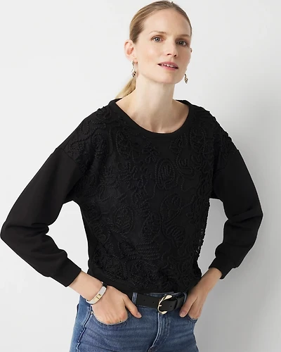 Floral Applique Sweater