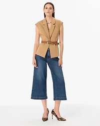 High-Rise Wide-Leg Culotte Jean