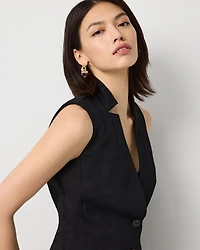 Drawcord Waist Tailored Vest
