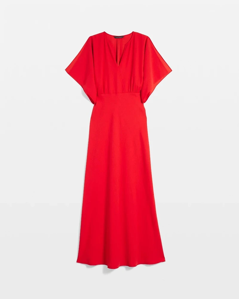 Petite Kimono Sleeve Crepe Gown