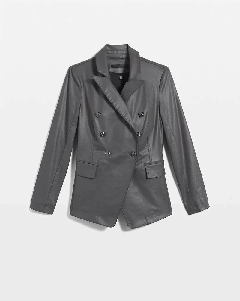 WHBM® Petite Coated Denim Studio Blazer