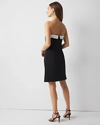 Strapless Tuxedo Mini Dress