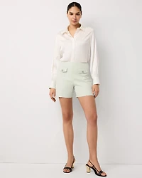 Pintuck High Rise Tailored Short