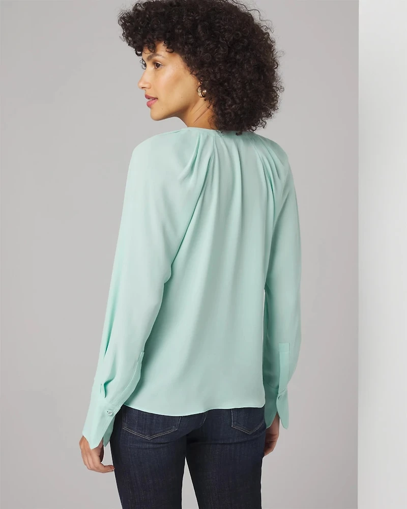 Pleated Front Blouse