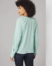 Pleated Front Blouse