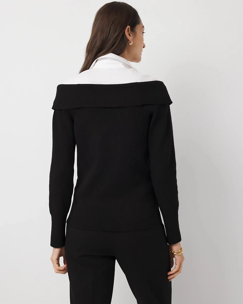 Convertible Surplice Sweater