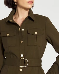 Twill Belted Utility Shacket